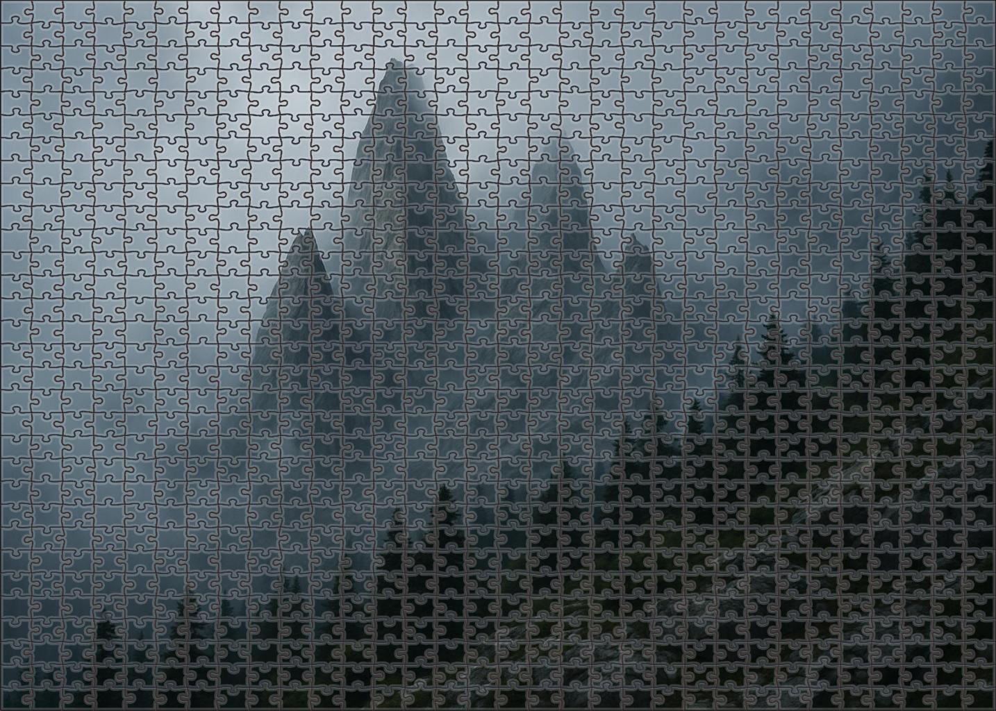 Foggy Mountain Pass 100 Piece Puzzle