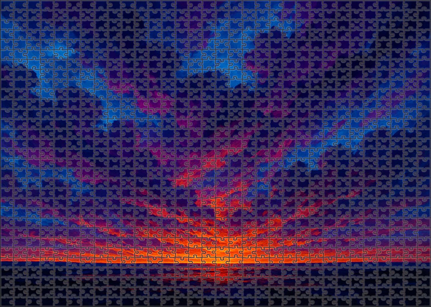 Electric Cerulean Blaze 50 Piece Puzzle