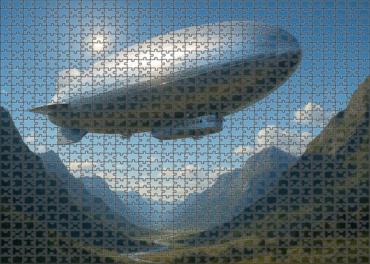 Compressed Hydrogen Cargo Airship 500 Piece Puzzle