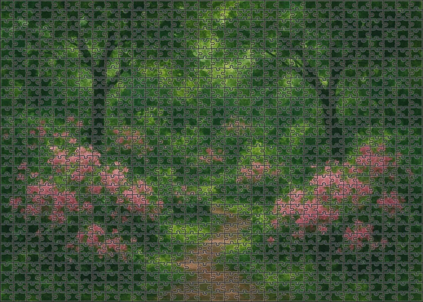 Botanical Garden Scene Soft Pastel And Charcoal Layering Puzzle Challenge