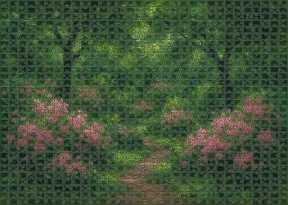 Botanical Garden Scene Soft Pastel And Charcoal Layering Puzzle Challenge