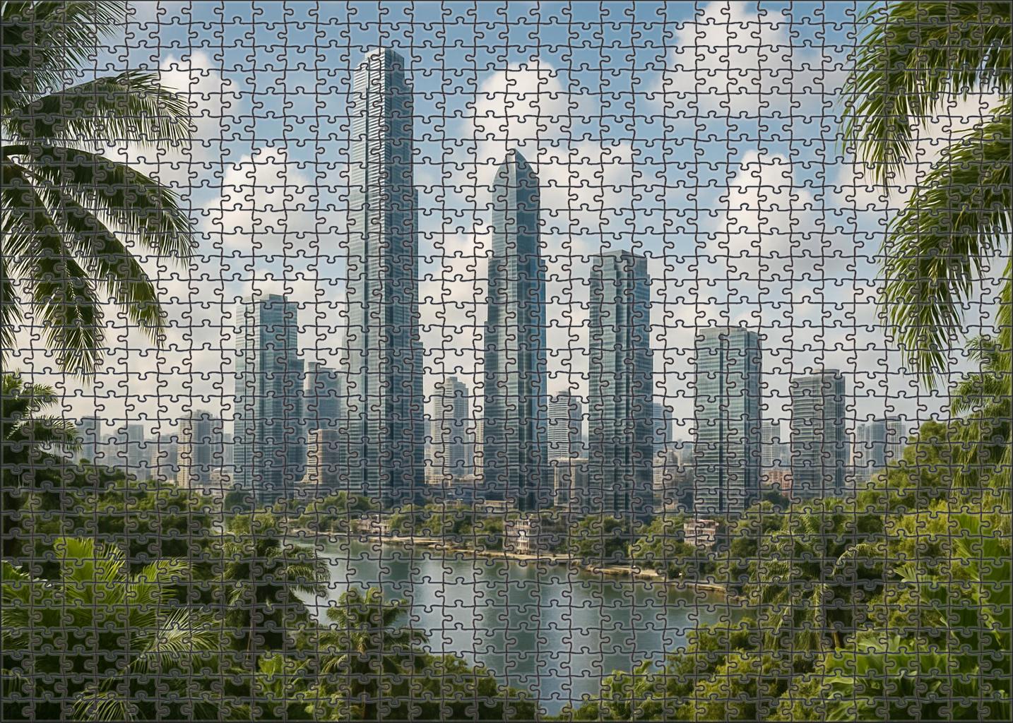 Jakarta Skyline Expanding Urban Verticality With Landmark Skyscrapers And Tropical Skyline Easy Puzzles