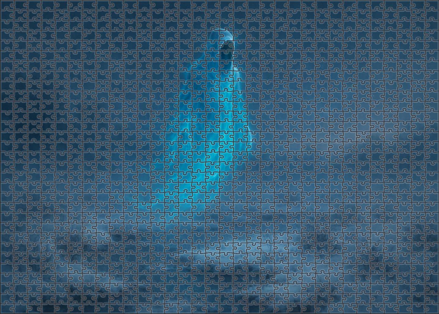 Glacierfen Wraith Misty Phantom Of The Frozen Marshes Premium Puzzle Pieces