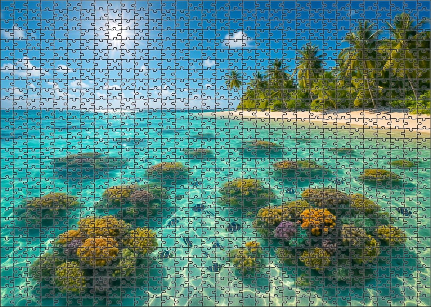Coral Blossom Beach Puzzle Challenge