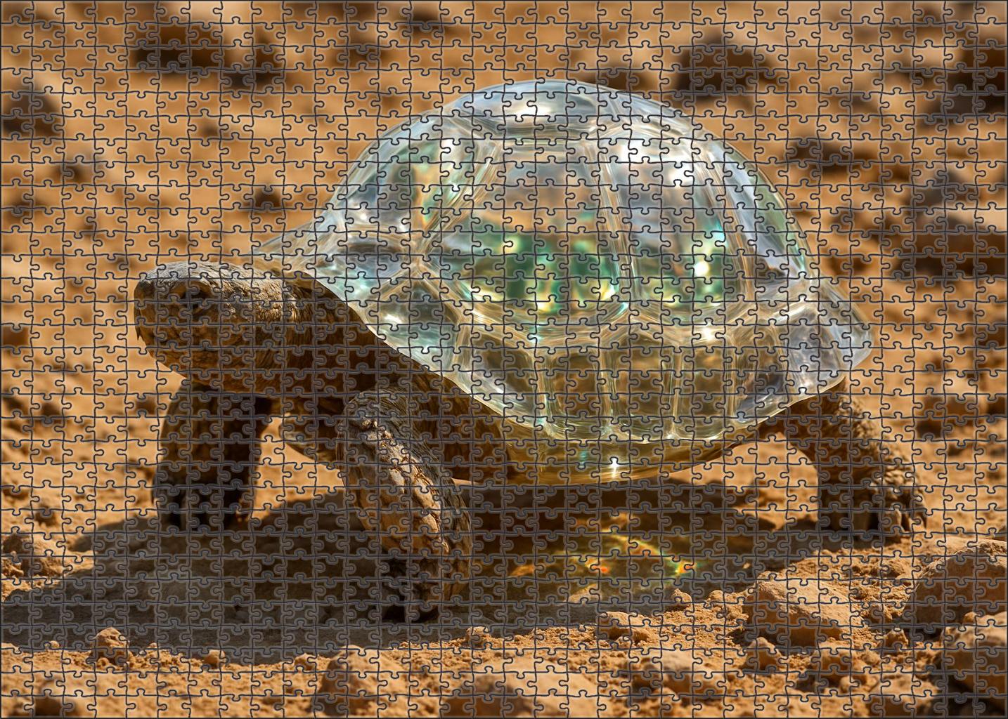 Quartzback Tortoise Hardy Reptile With Translucent Carapace Large Format Puzzle