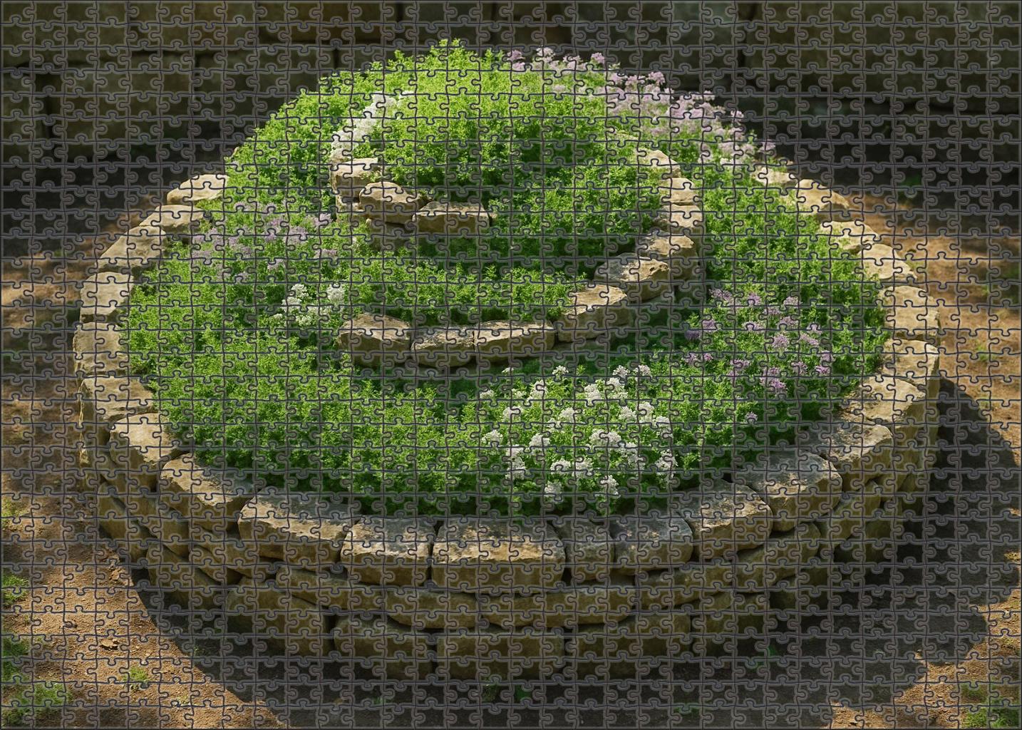 Sun-dappled Herb Spiral 200 Piece Puzzle