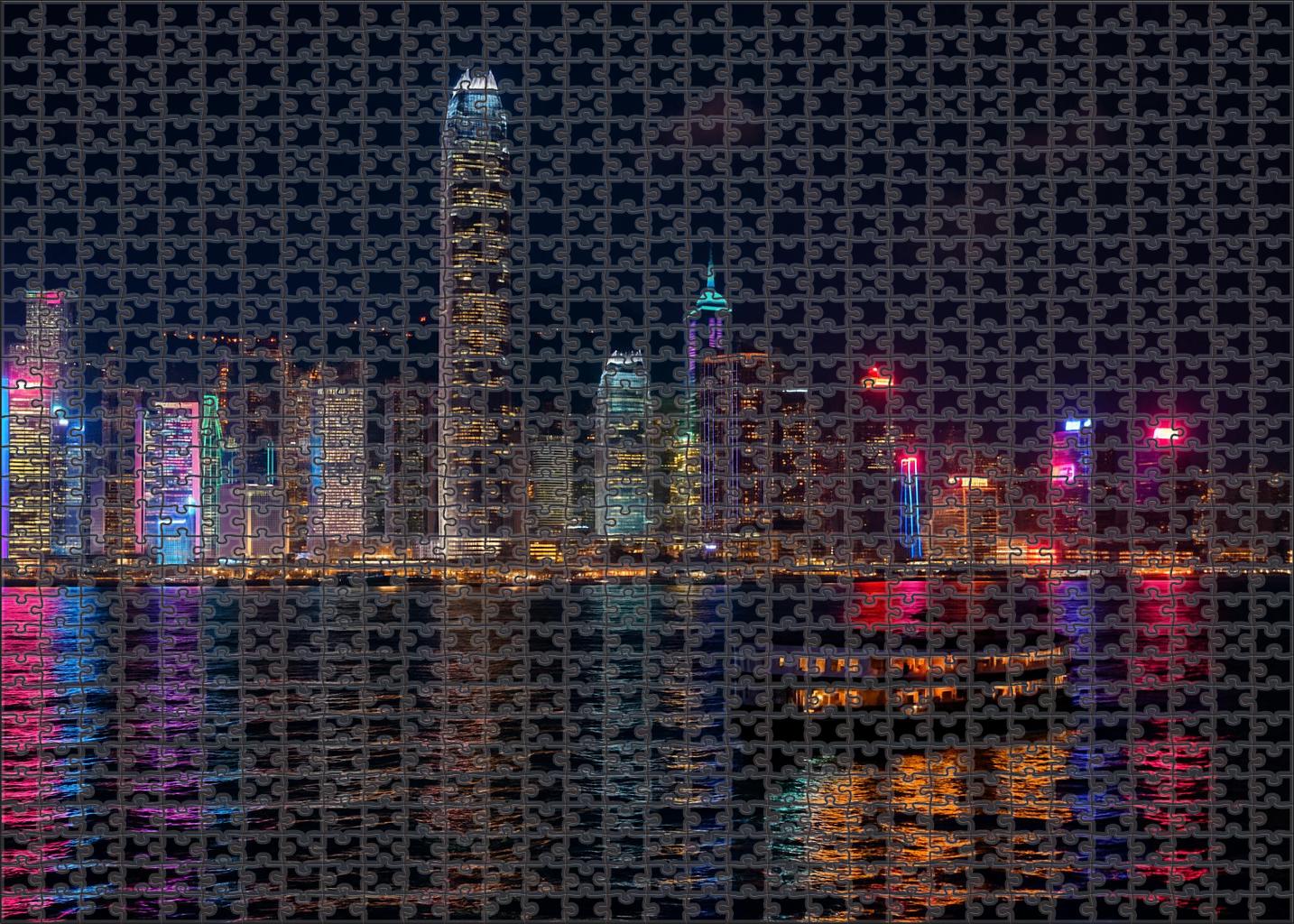 Hong Kong Island Skyline Frequently Ranked As The Worlds Most Photographed Urban Silhouette 200 Piece Puzzle