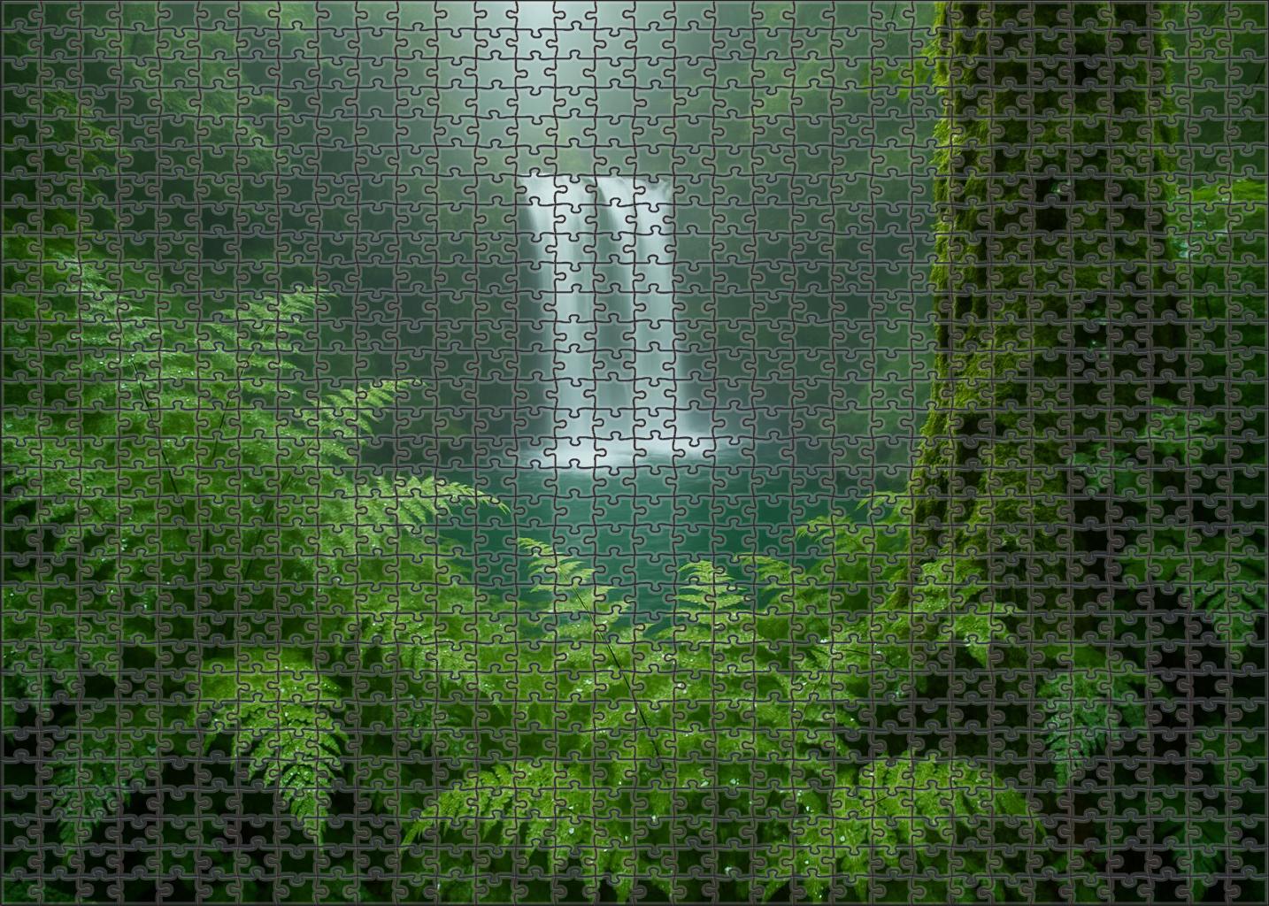 Crystal Cascades Forest Puzzle Challenge