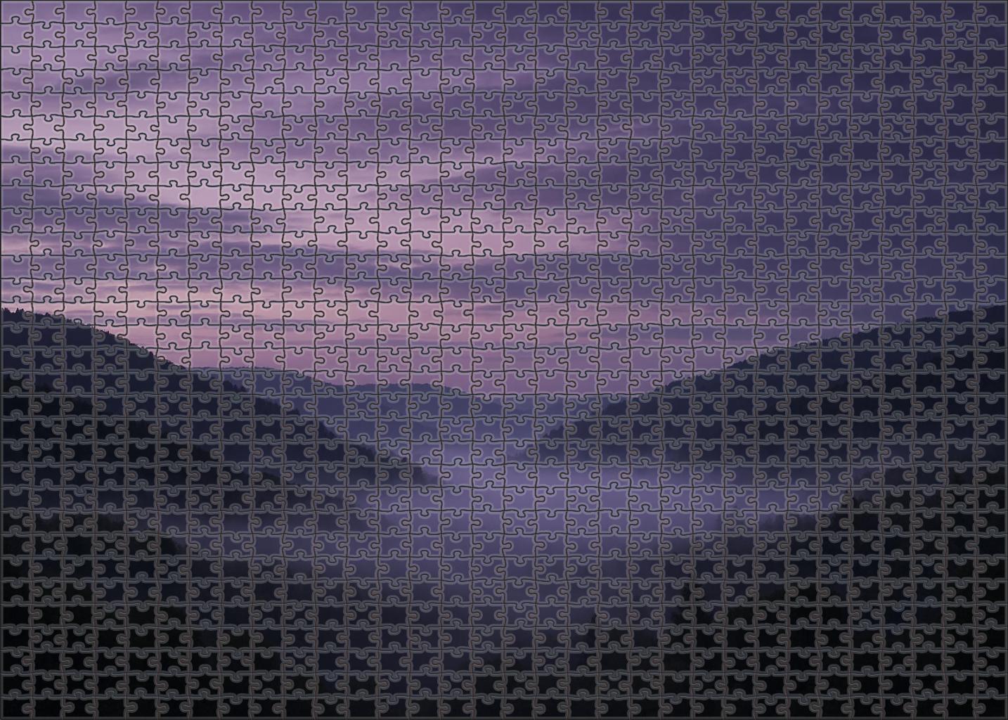 Lavender Mist At Dusk Premium Puzzle Pieces