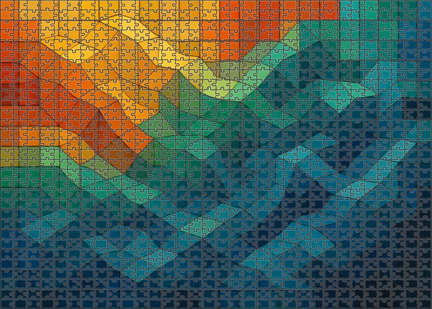 Digital Terrain Shading Mosaic 500 Piece Puzzle