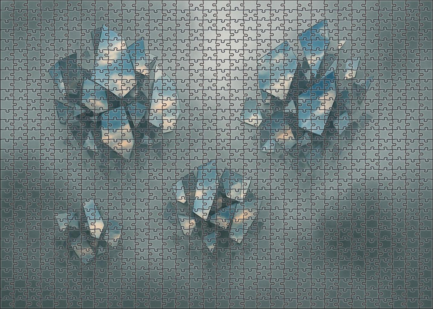 Veil Of Shattered Mirrors Fragmented Realities Suspended In Fog Puzzle Fun