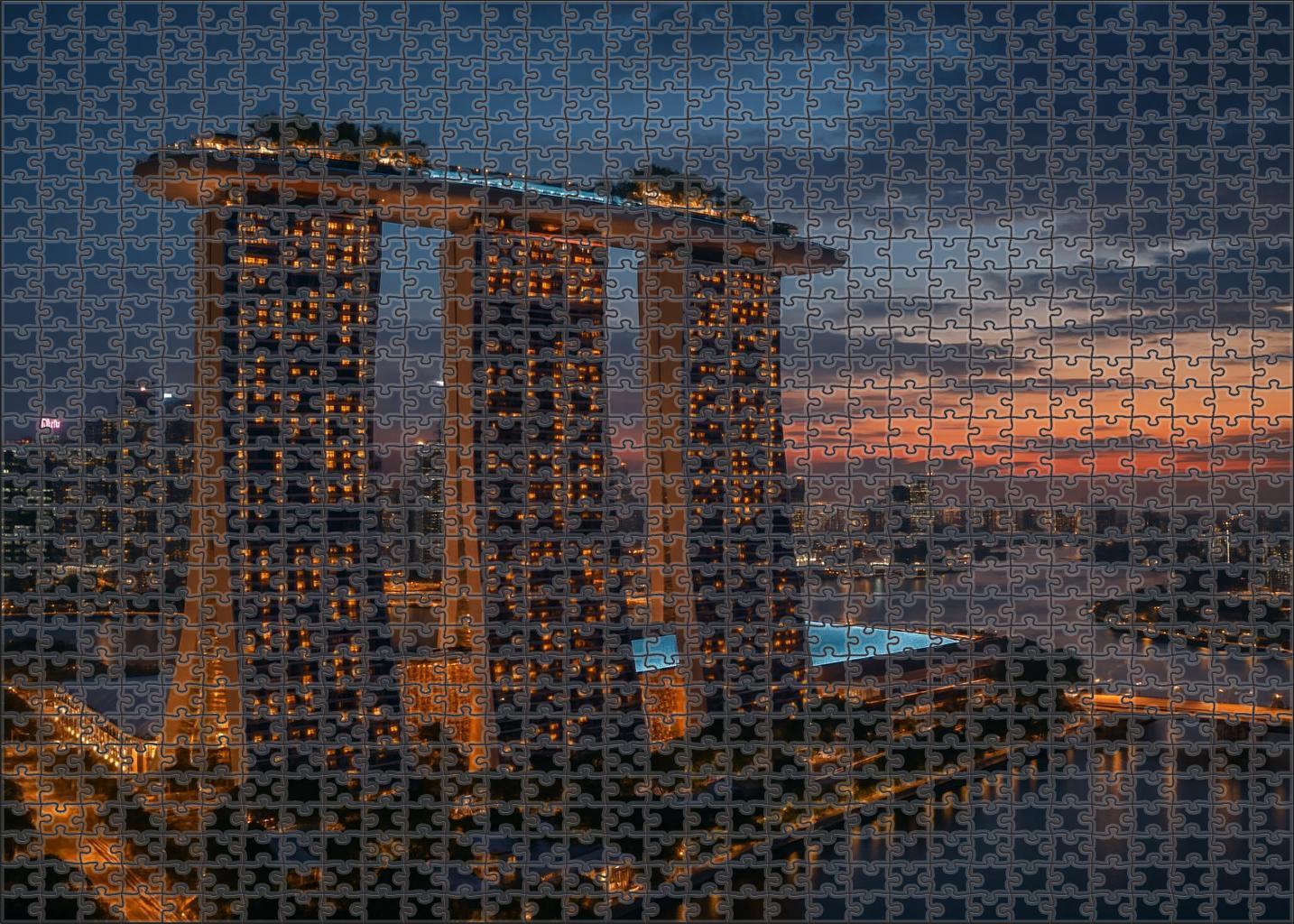 Marina Bay Sands Singapore Recognized By 7156 For Its Innovative Skyline Silhouette Unique Puzzle Design