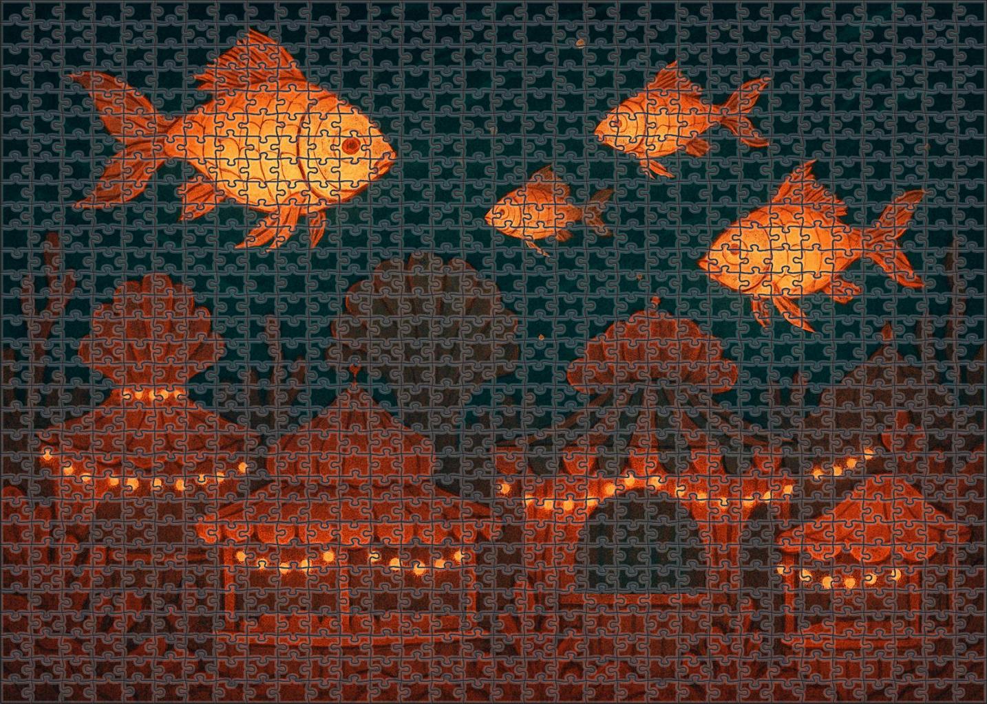 Lantern Fish Carnival 500 Piece Puzzle