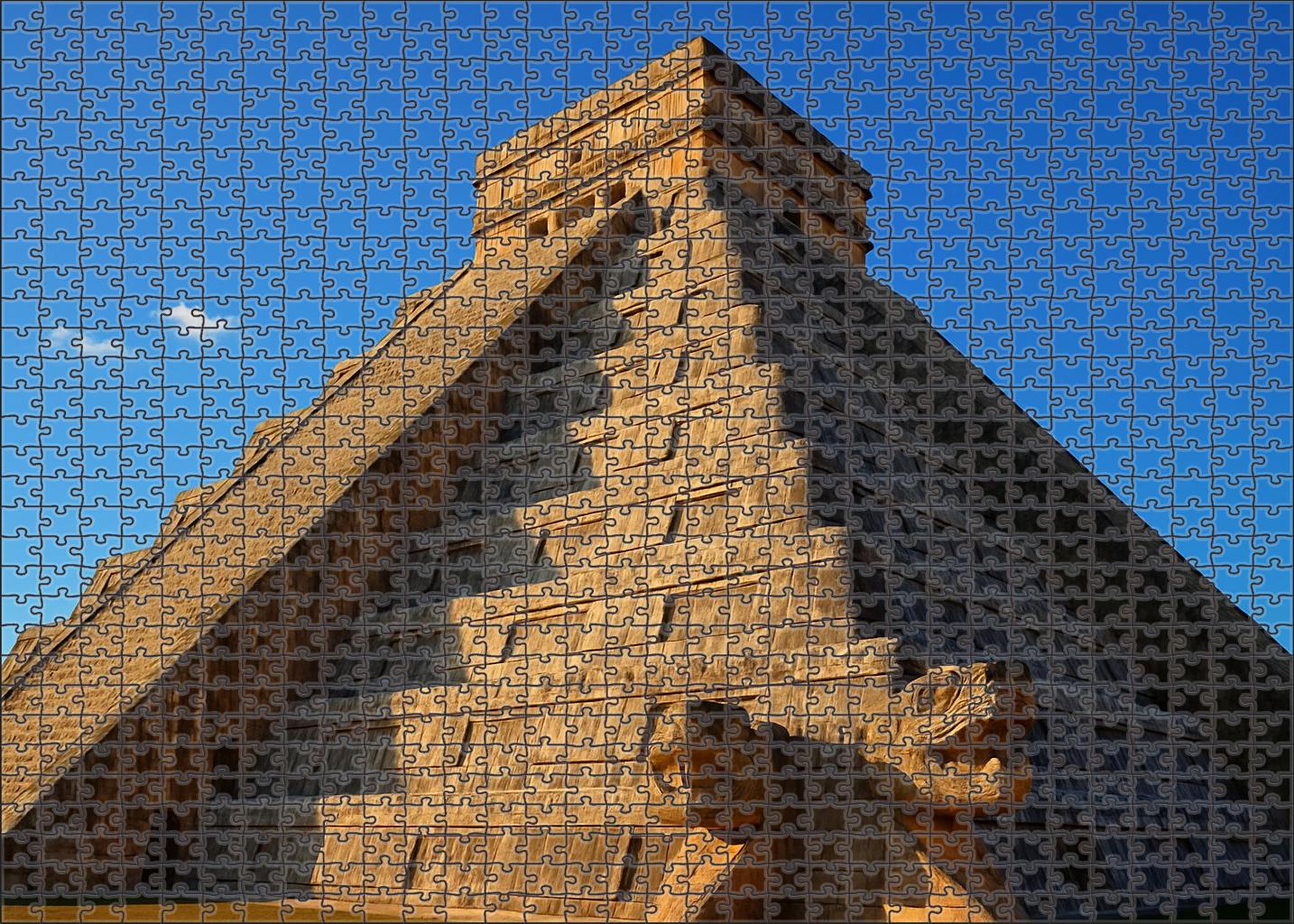 Chichen Itza El Castillo Located In Yucatn Mexico Recognized By 7585 As An Ancient Mayan Pyramid And Astronomical Marvel 20 Piece Puzzle