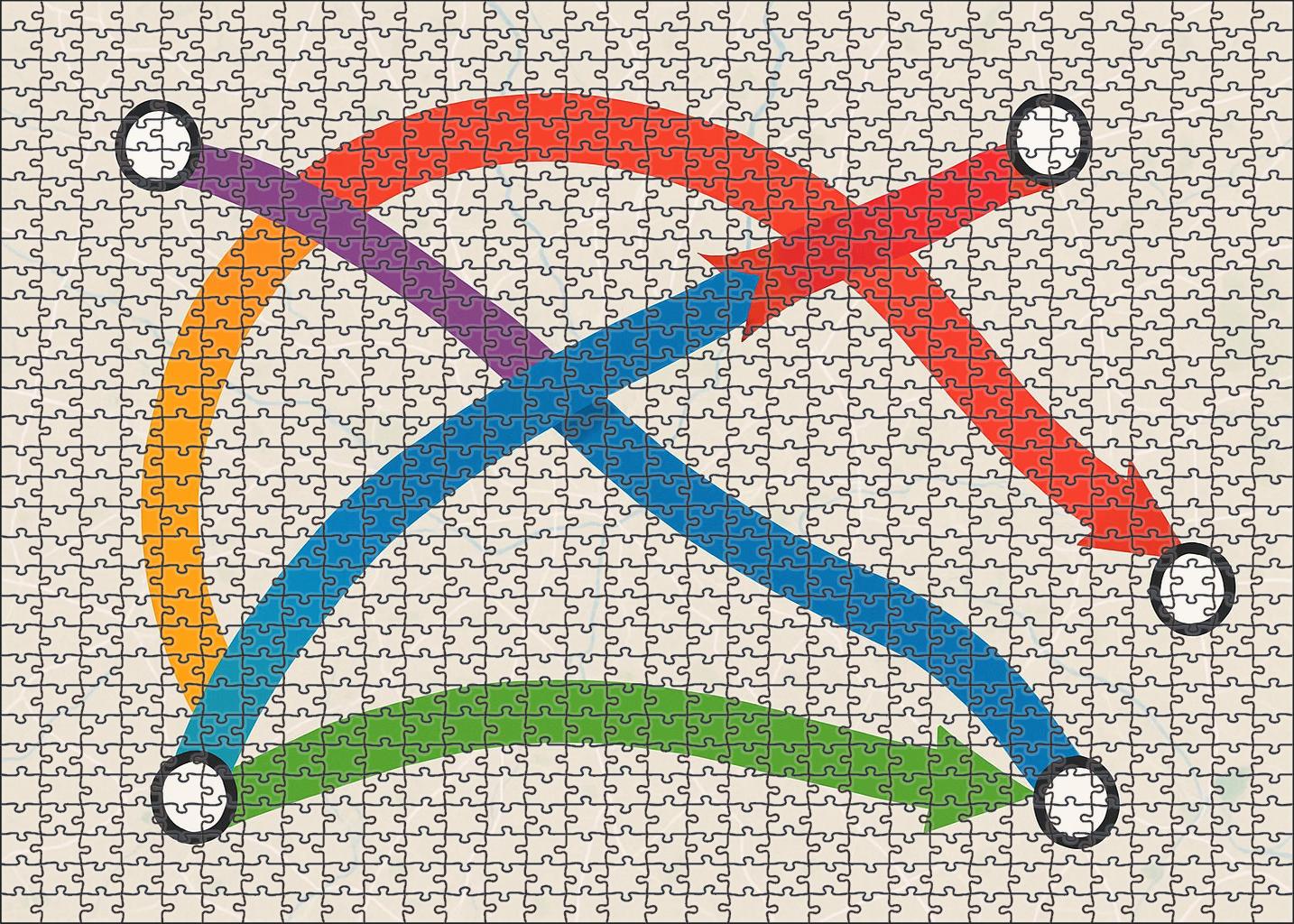 Linear Infrastructure Flow Map 300 Piece Puzzle
