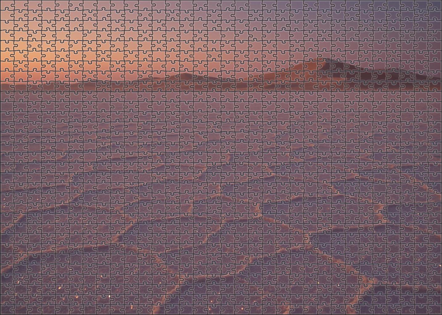 Salt Veil Basin Crystalline Desert Floor At Dusk Puzzle For Adults