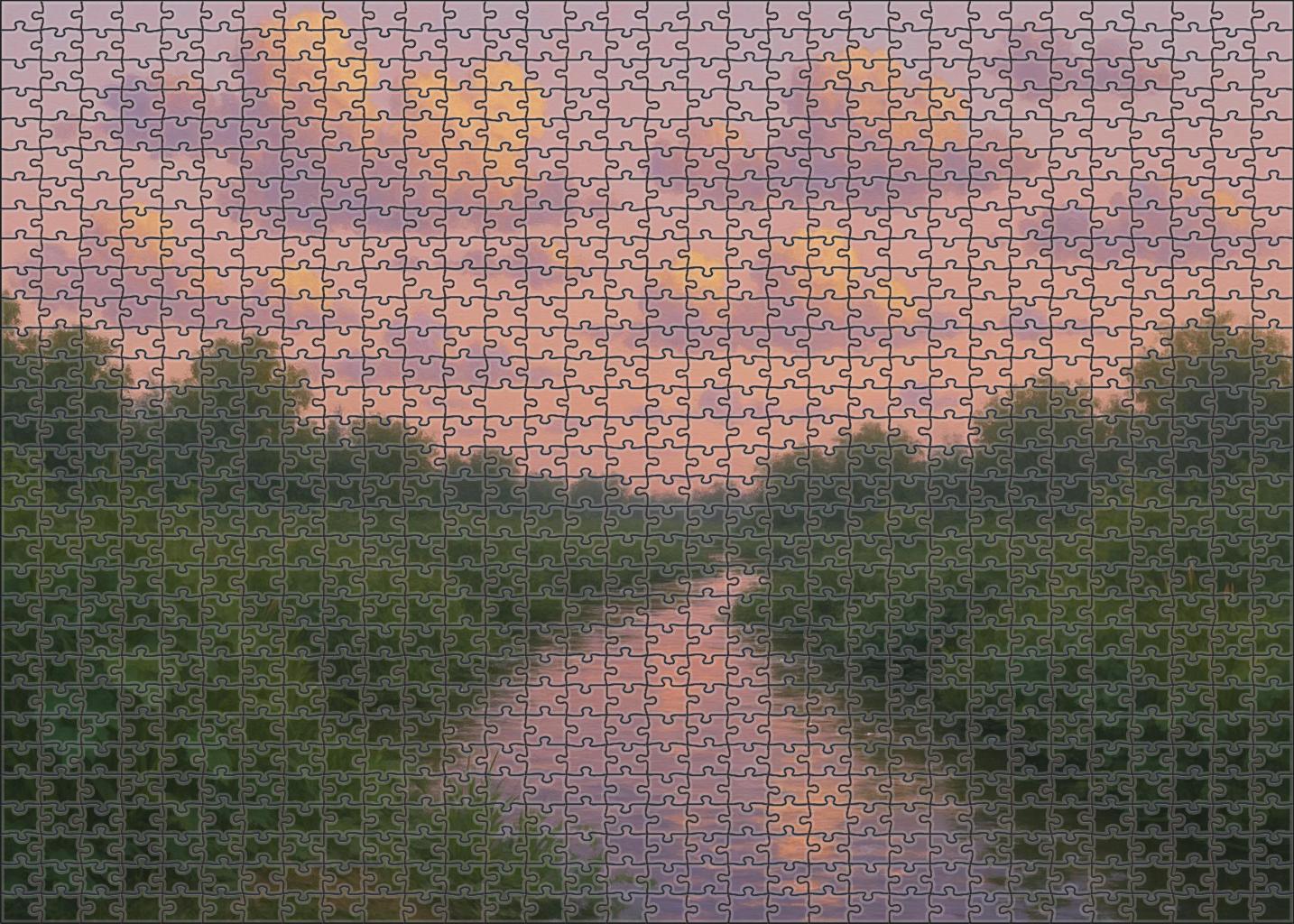 Blush Horizon Stream 100 Piece Puzzle