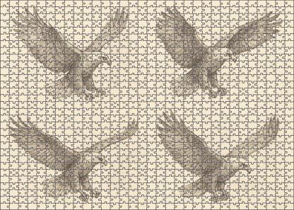 Narrative Wildlife Moment Sequential Pencil Sketches Of Soaring Eagle Family Puzzles