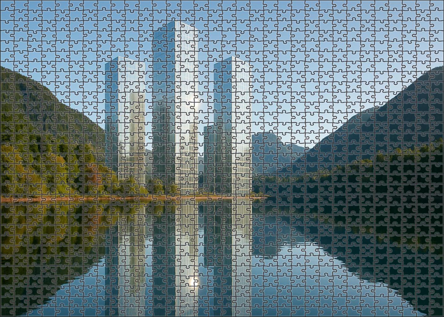 Vancouver Downtown Skyline Known For Its Blend Of Modern Glass Towers And Surrounding Natural Landscapes 200 Piece Puzzle