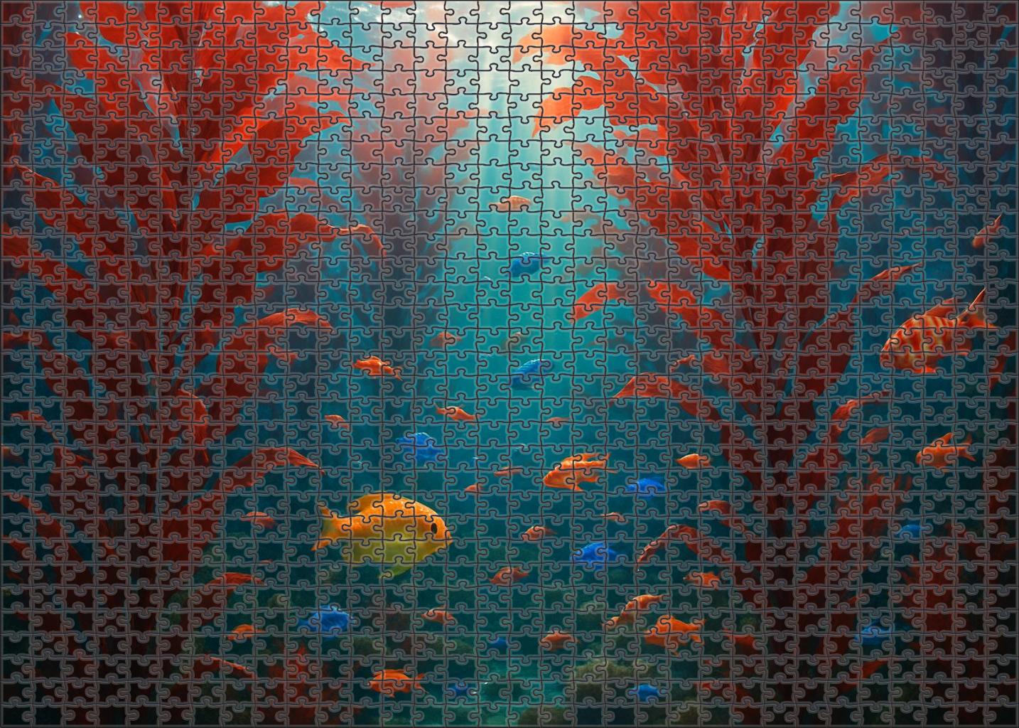 Crimson Kelp Canopy Custom Jigsaw Puzzle