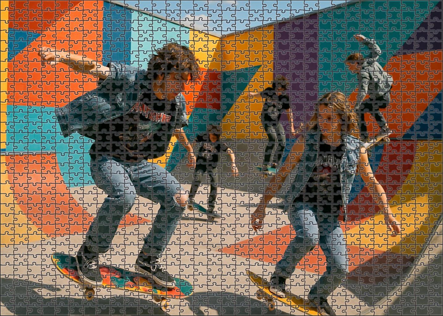 Retro Skate Punk Rebellious Youth Culture And Graffiti Vibes Unique Puzzle Design