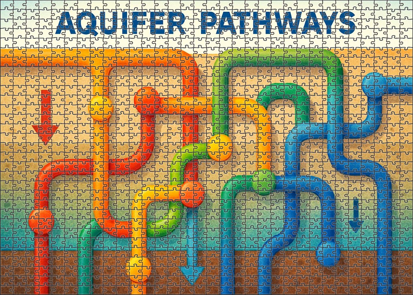 Subterranean Aquifer Network Chart 300 Piece Puzzle