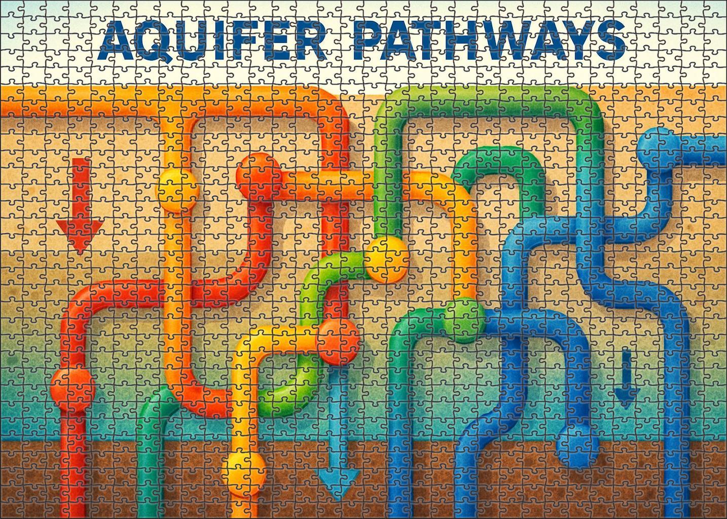 Subterranean Aquifer Network Chart 300 Piece Puzzle