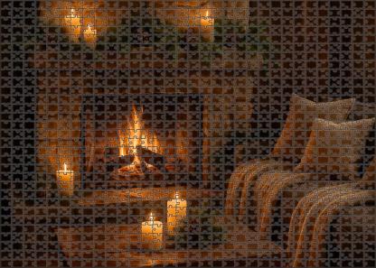 Twilight Evergreen Hearth Cozy Fireside And Pine Accents 20 Piece Puzzle