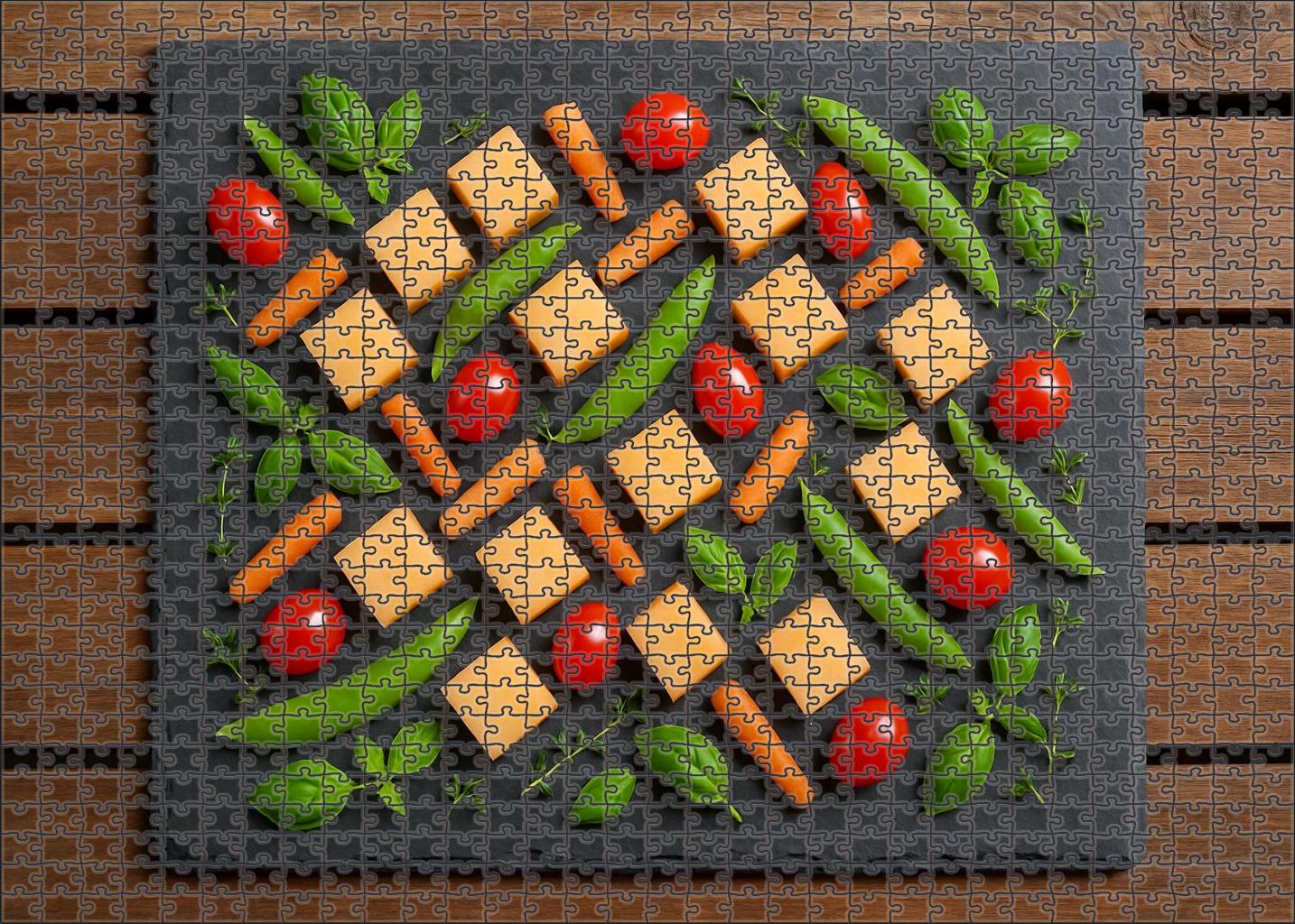 Garden Mosaic With Vegetable Accents Puzzle Challenge