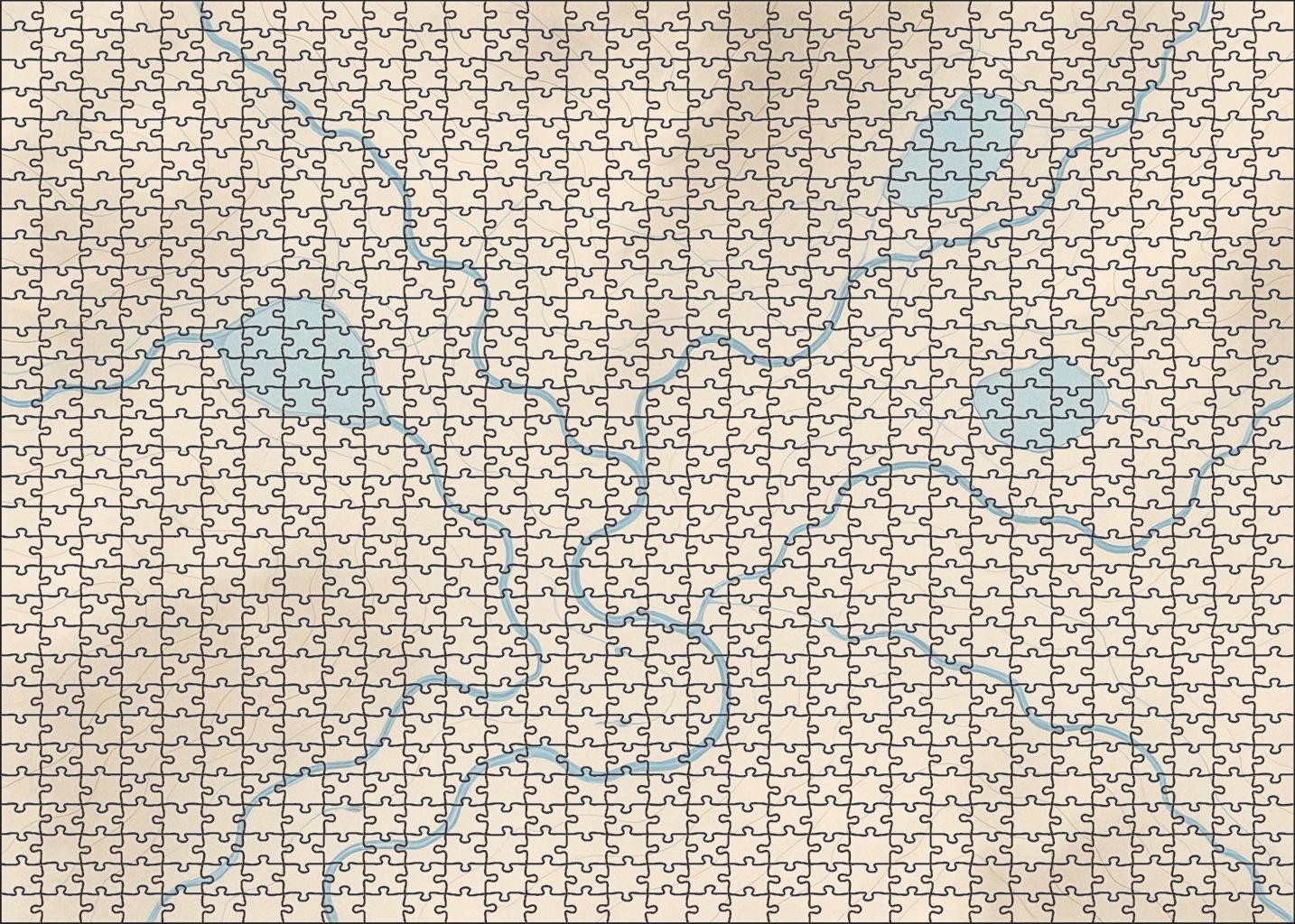 Hydrological Network Overlay 20 Piece Puzzle