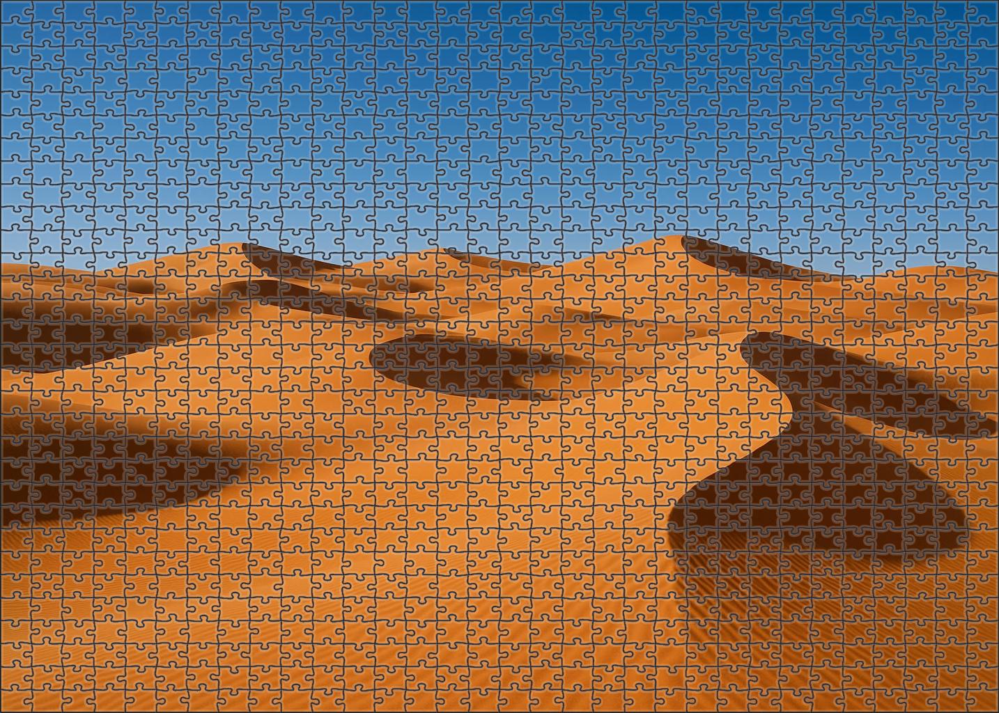 Amber Waves Plateau Rolling Sands Under A Crisp Blue Sky Premium Puzzle Pieces