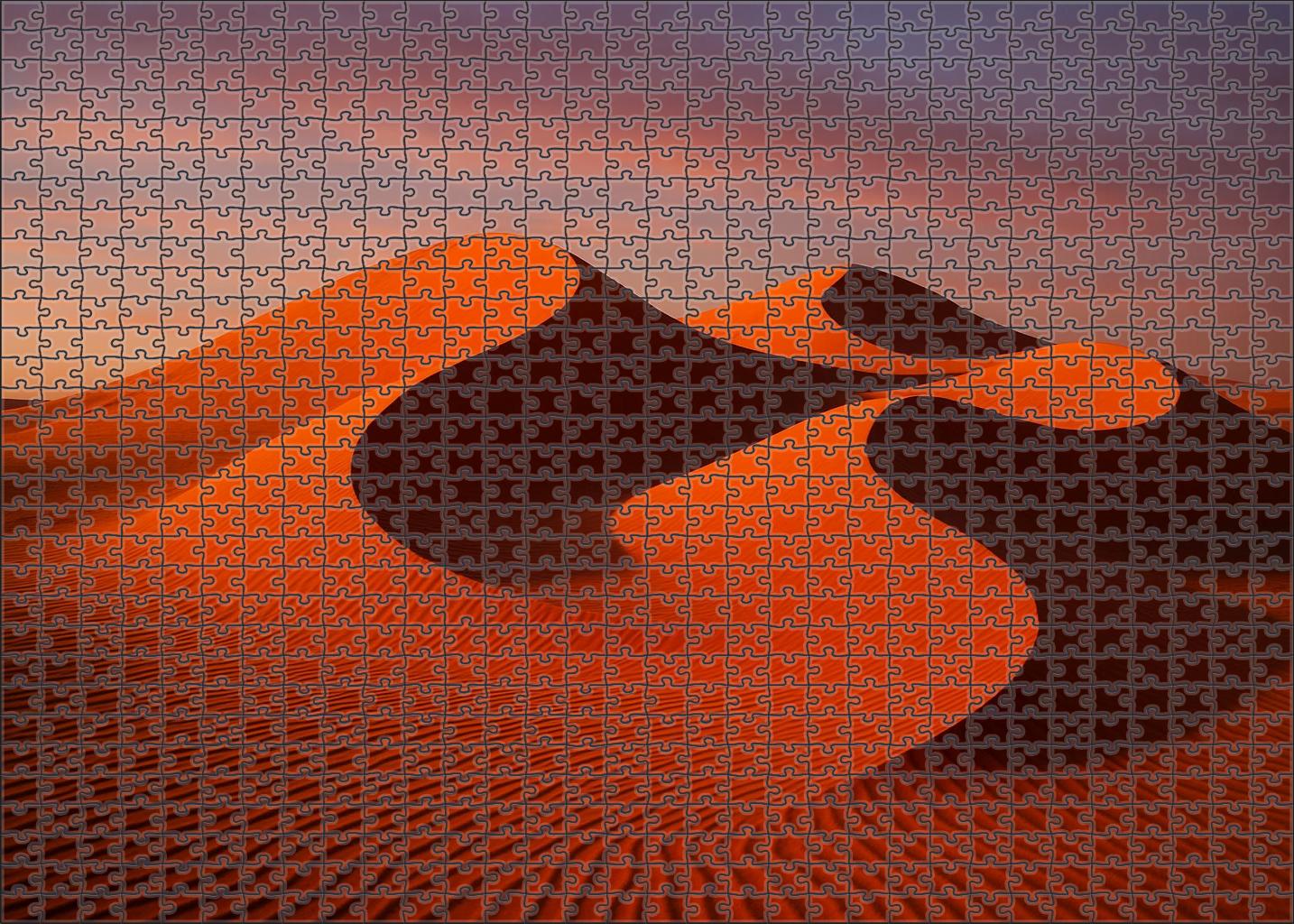 Dusky Orange Barchans Family Puzzles