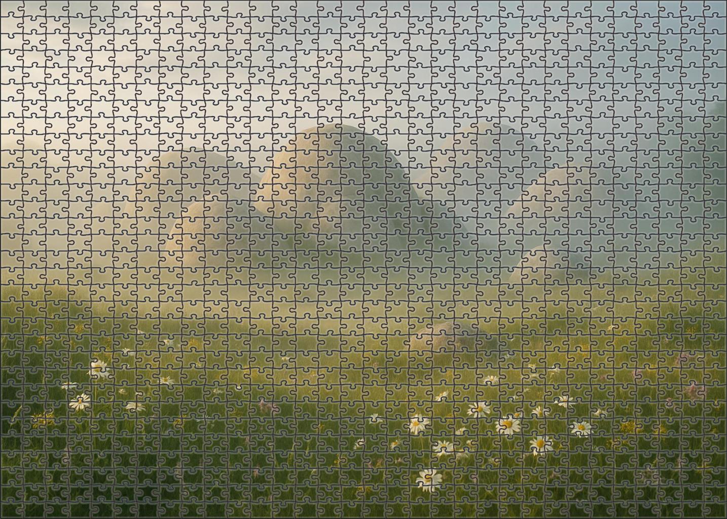 Fog-kissed Limestone Knolls Premium Puzzle Pieces