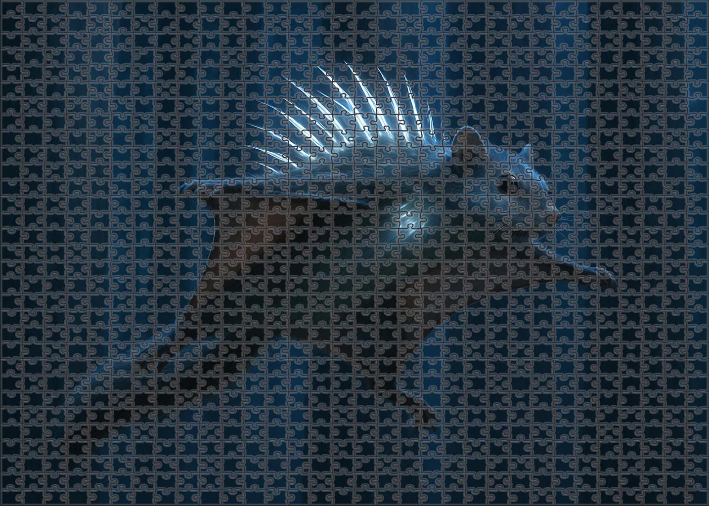 Silver-spined Glider Flying Mammal With Reflective Quills Puzzle Fun