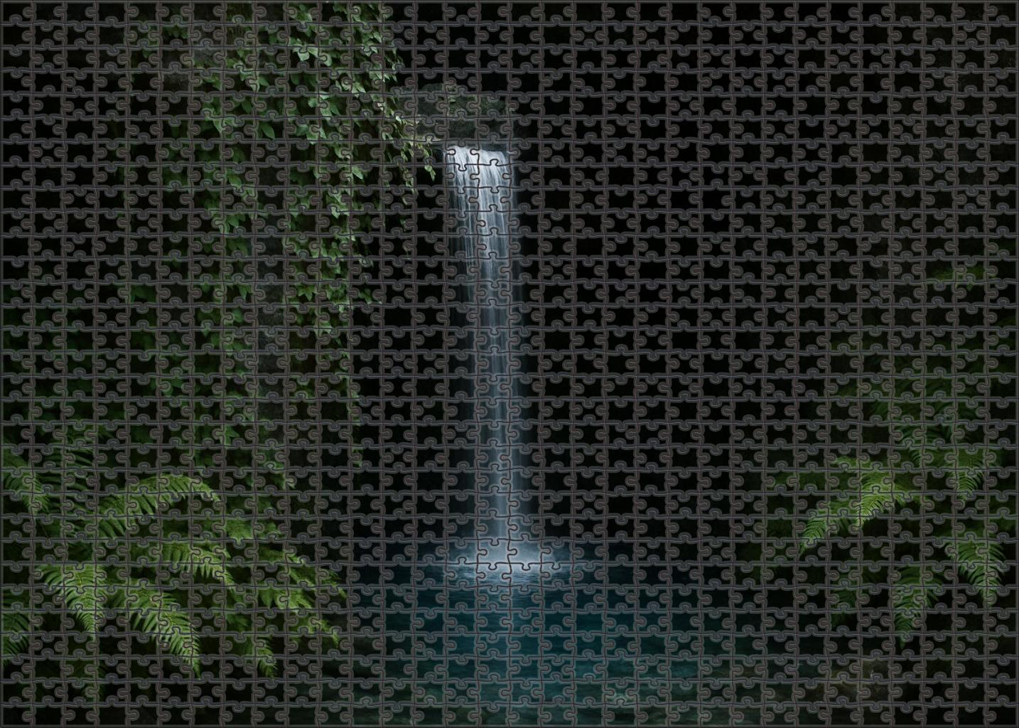 Hidden Sapphire Grotto Custom Jigsaw Puzzle