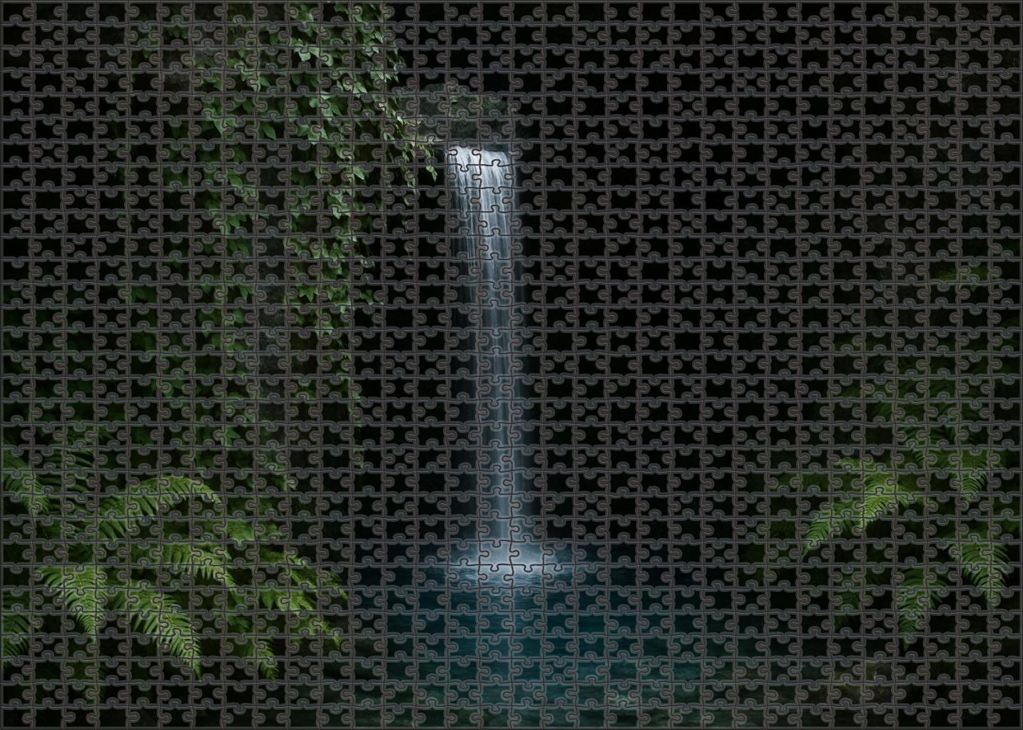 Hidden Sapphire Grotto Custom Jigsaw Puzzle