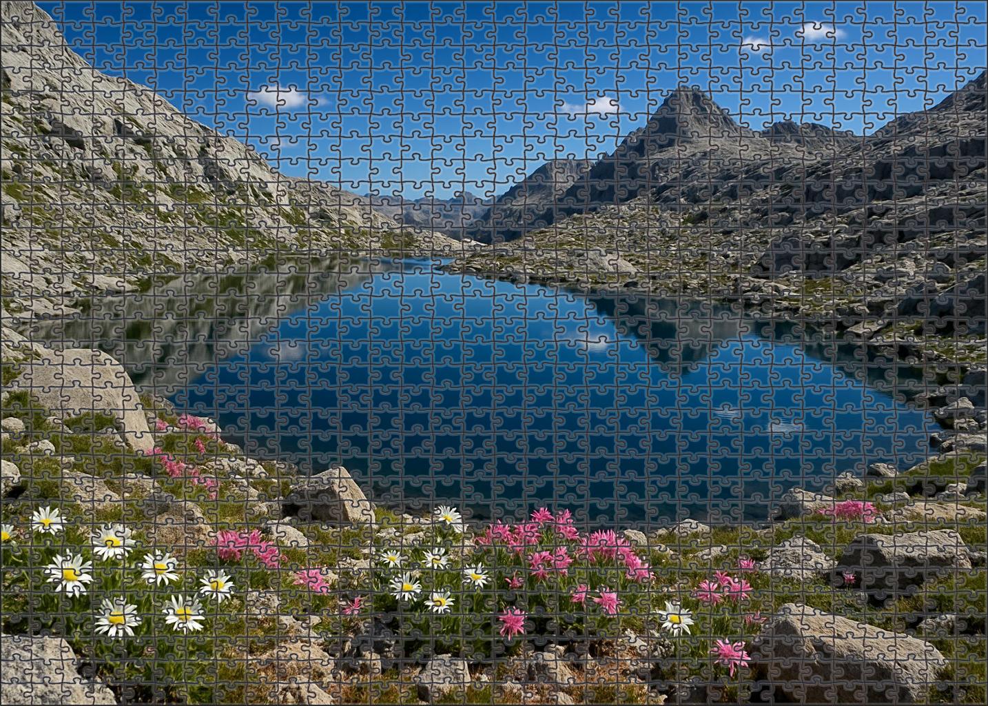 Silent Alpine Tarn Basin 300 Piece Puzzle