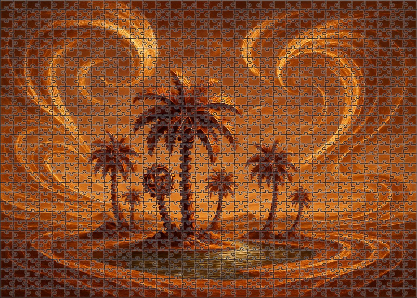 The Clockwork Oasis Mechanical Palms And Gilded Sandstorms Unique Puzzle Design