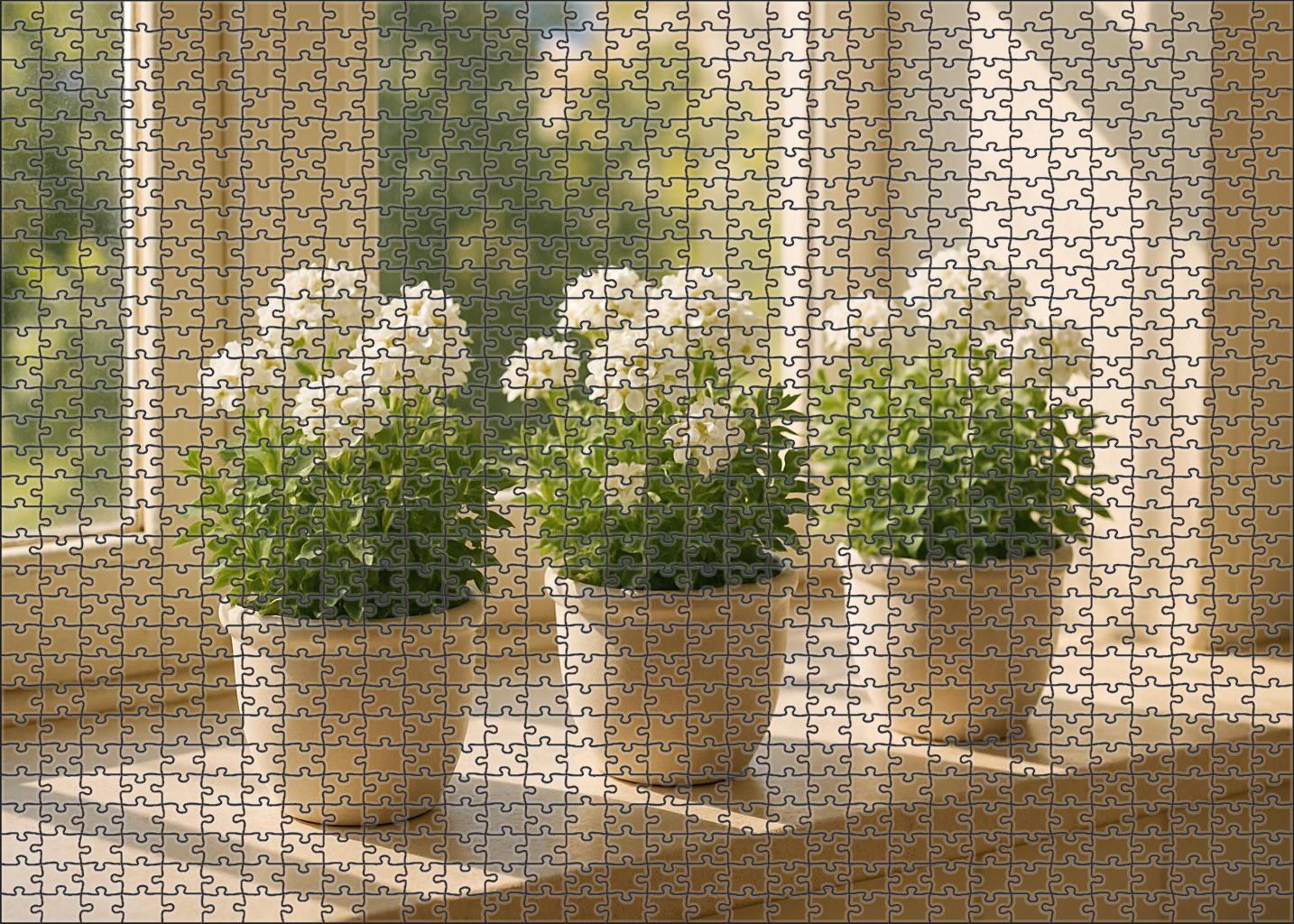 Chic Indoor Herb And Bloom Planters Compact Green And White Combinations Family Puzzles