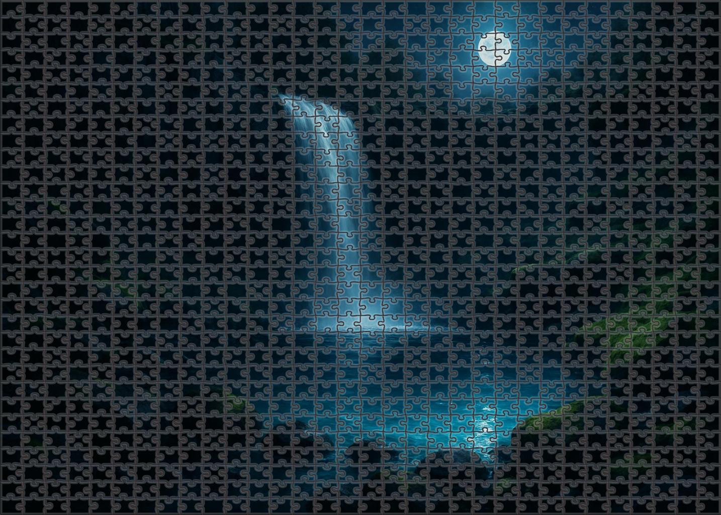 Midnight Sapphire Spillway Large Format Puzzle