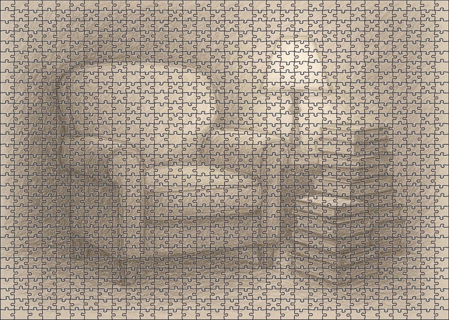 Quiet Library Nook Soft Pencil Rendering Of Cozy Reading Corner Puzzle Collection