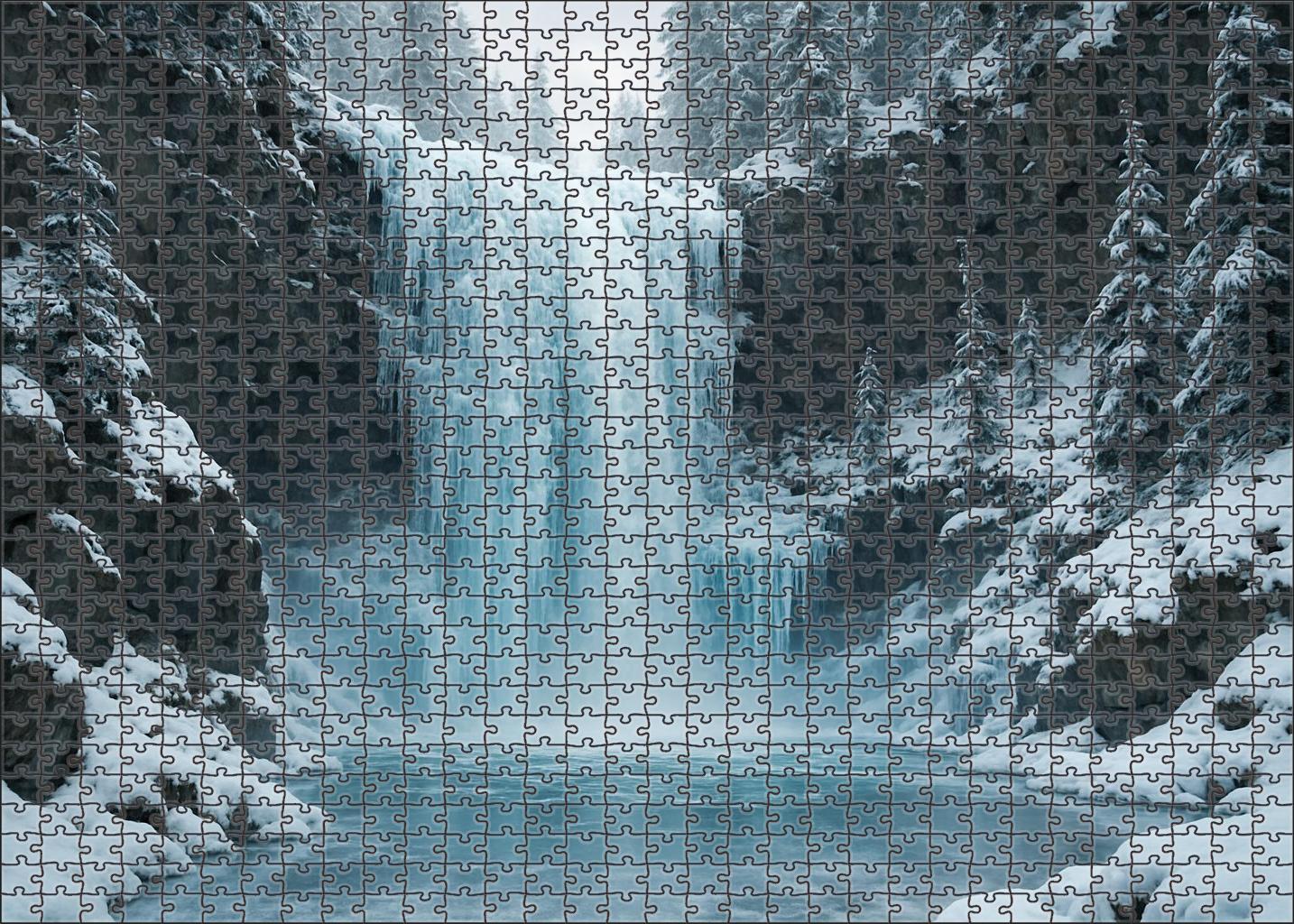 Frost Crystal Plunge Premium Puzzle Pieces