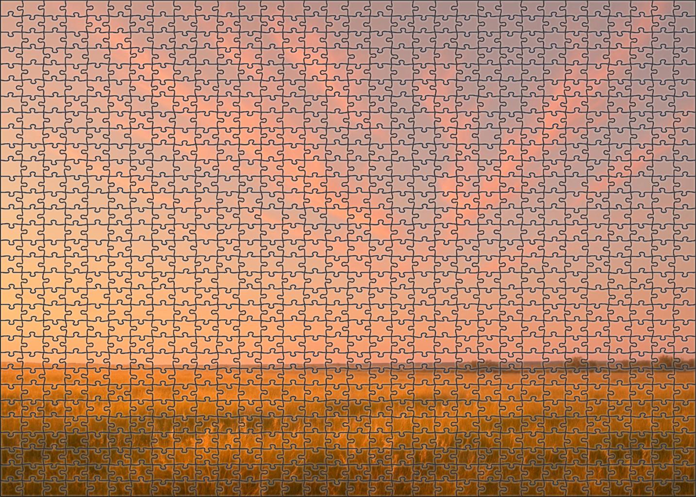 Peach Serenade Sky Puzzle For Adults
