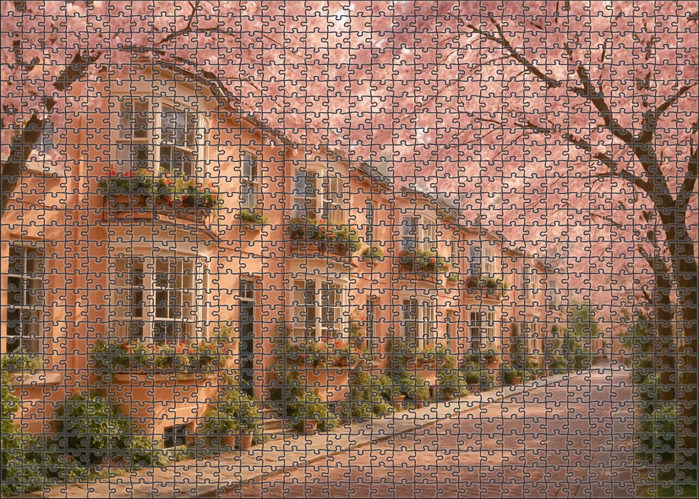 Peach Blossom Row 300 Piece Puzzle