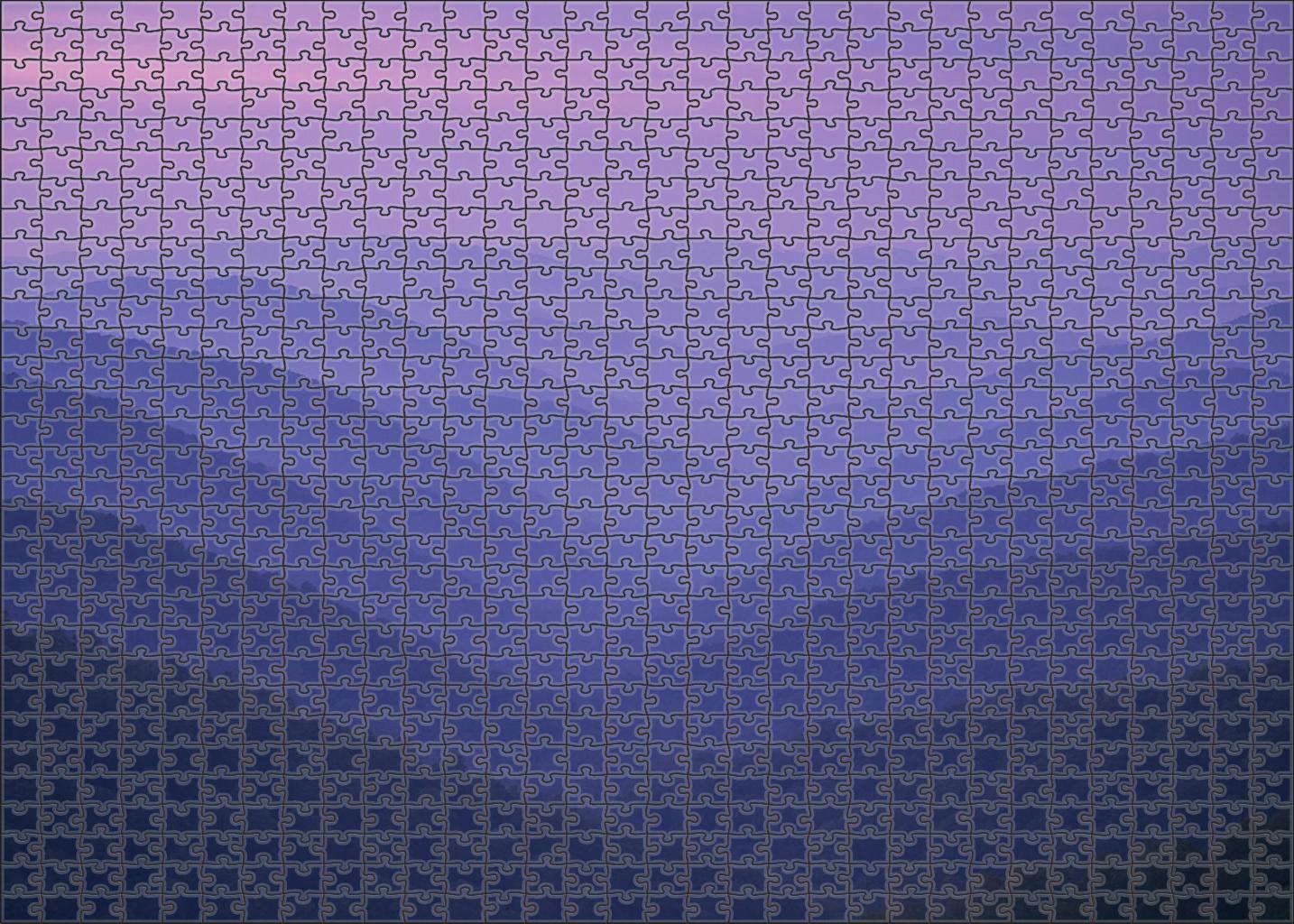 Dusky Ridges In Lavender Haze Large Format Puzzle