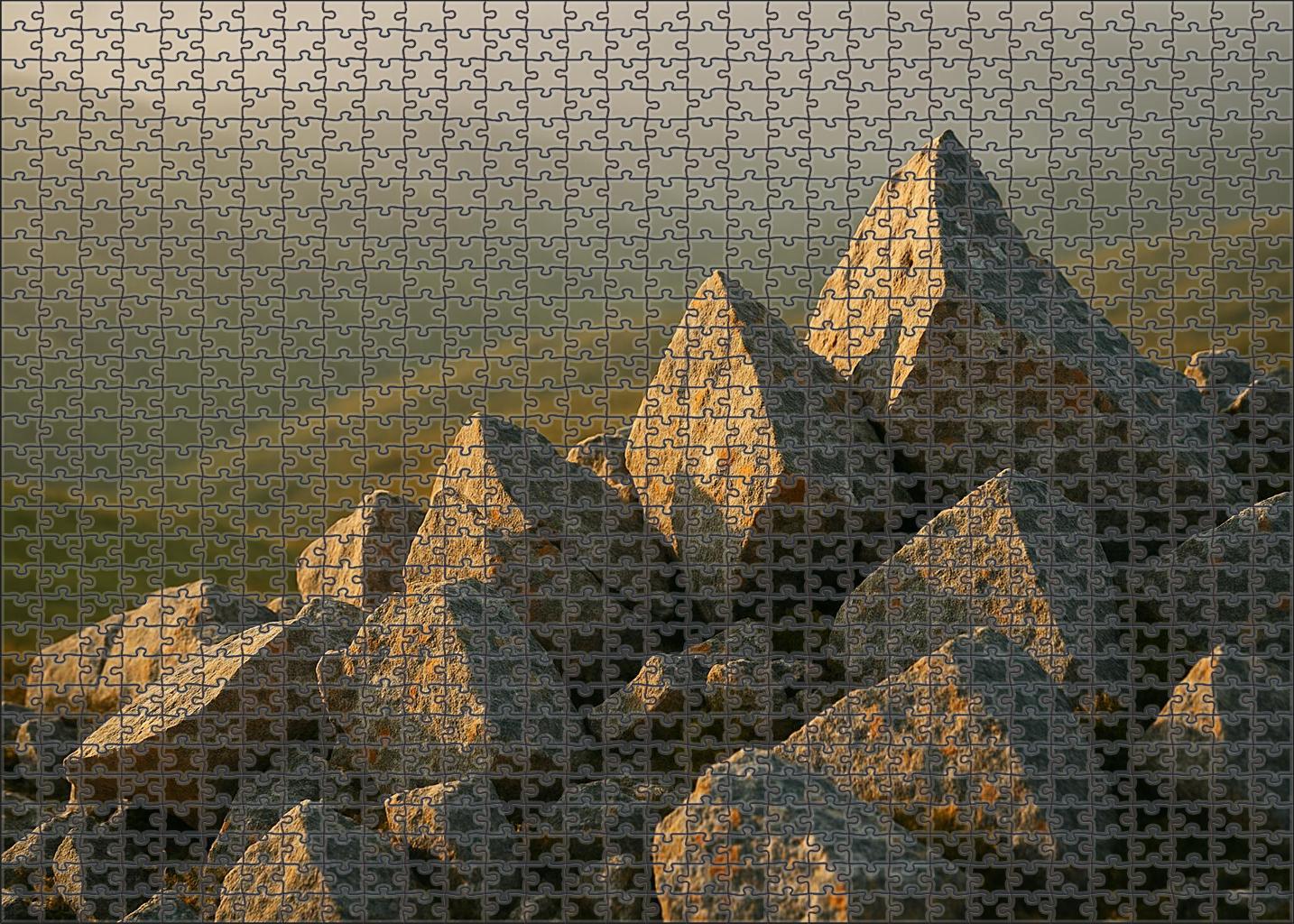 Sunlit Granite Outcrop Puzzle Fun