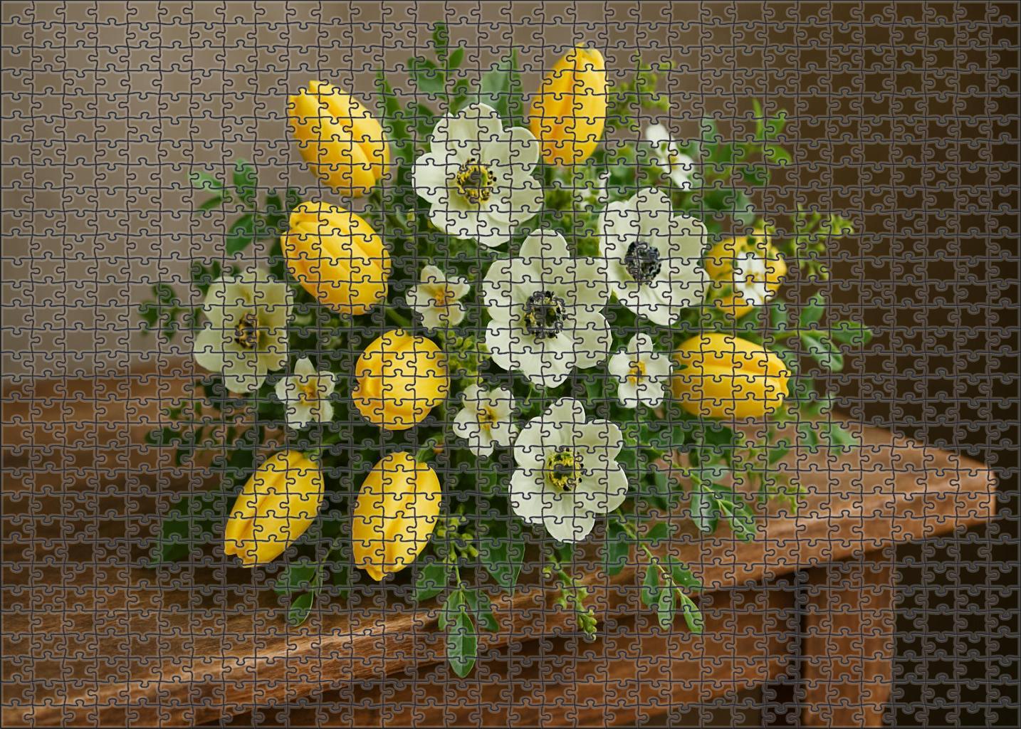 Bright Spring Meadow Table Challenging Puzzles