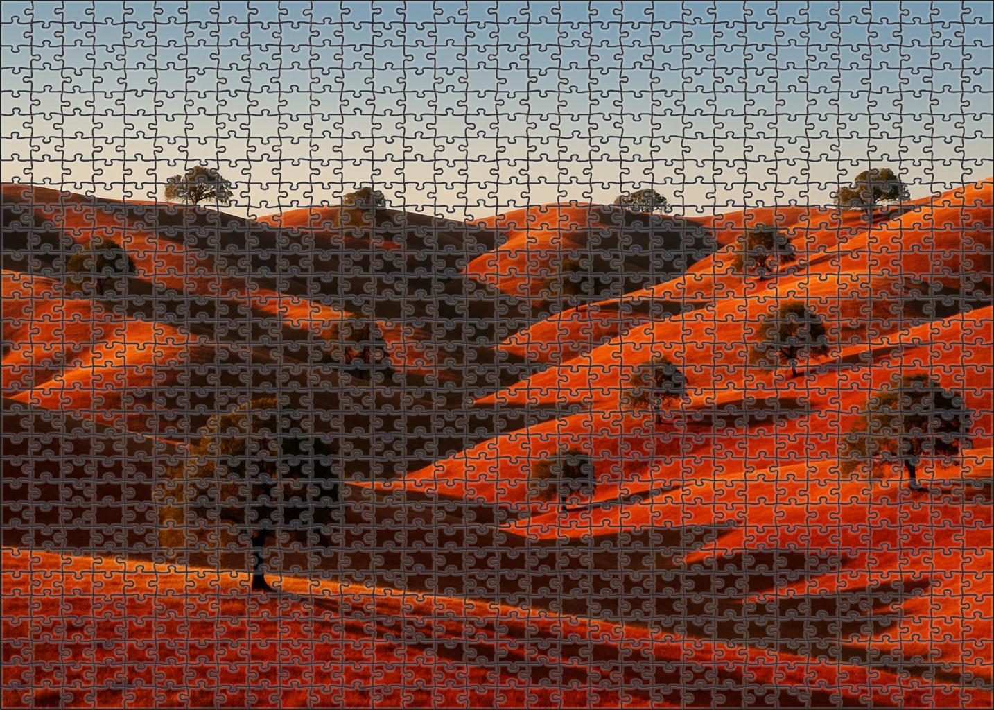 Crimson Hilltop Vista Challenging Puzzles