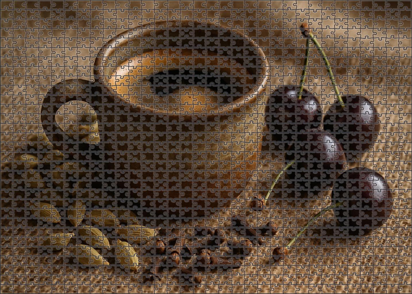 Spiced Ember Robust Coffee With Clove Cardamom And Dark Cherry 200 Piece Puzzle