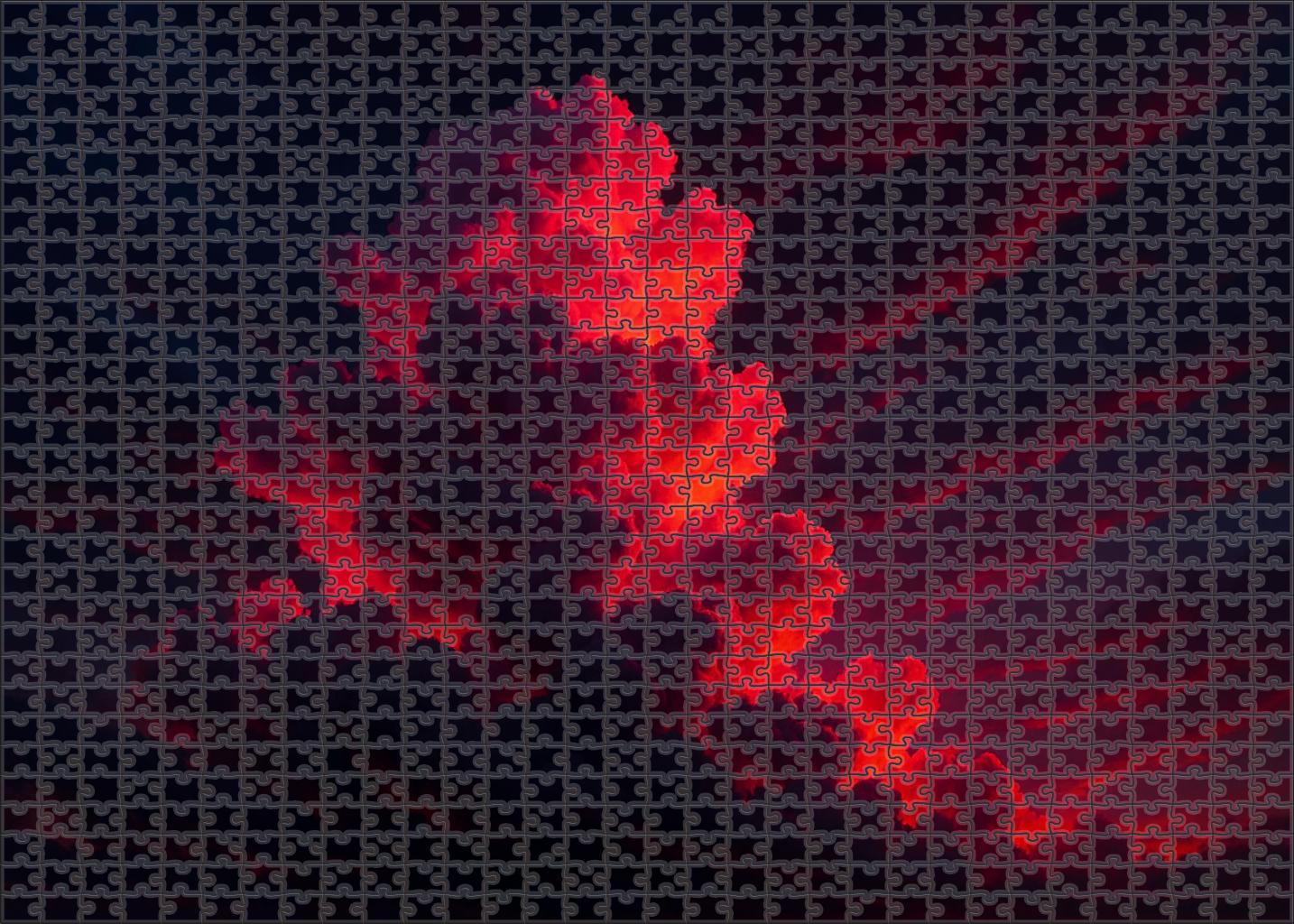 Fiery Magenta Burst Mini Puzzle